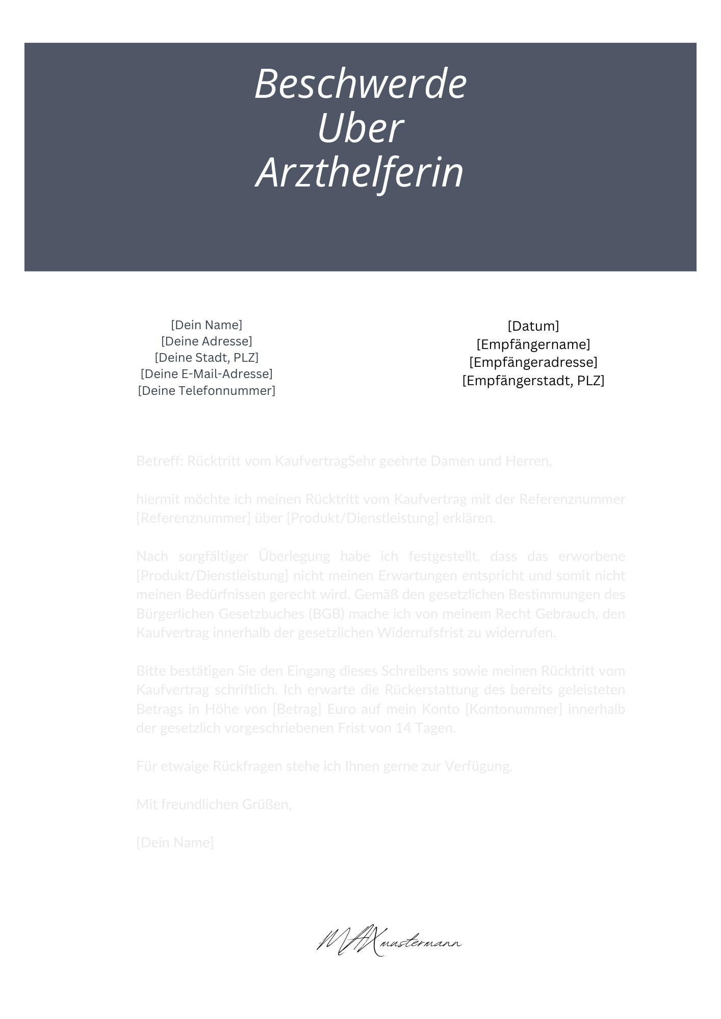 Beschwerde Über Arzthelferin